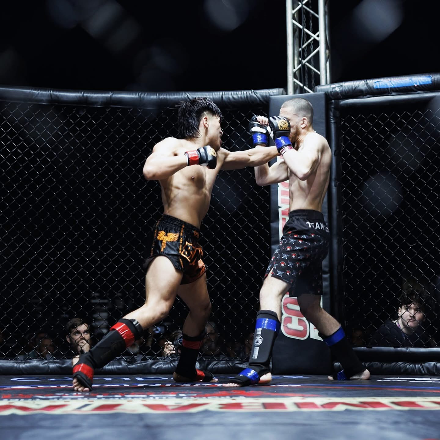 MMA fighters in action